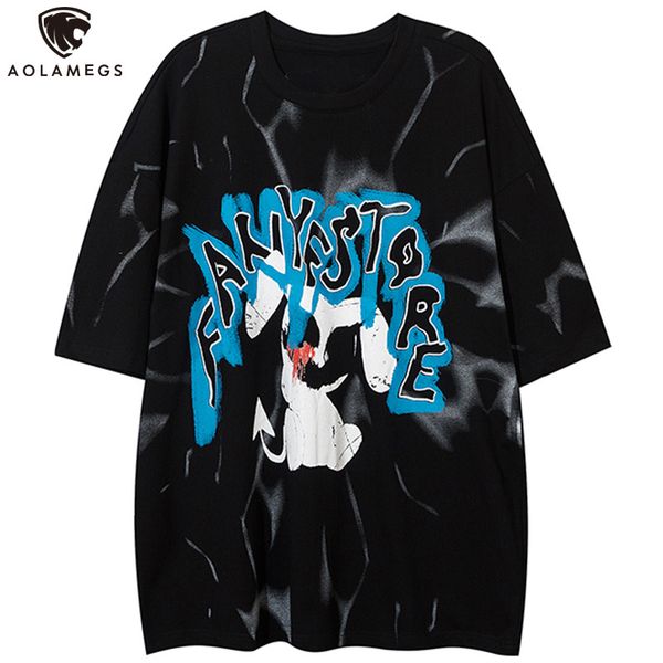 men's polos aolamegs male t-shirts animal letter graffiti impression t-shirt baggy casual summer retro high hip hop street streetwear, White;black
men's polos aolamegs male t-shirts animal letter graffiti impression t-shirt baggy casual summer retro high hip hop street streetwear, White;black