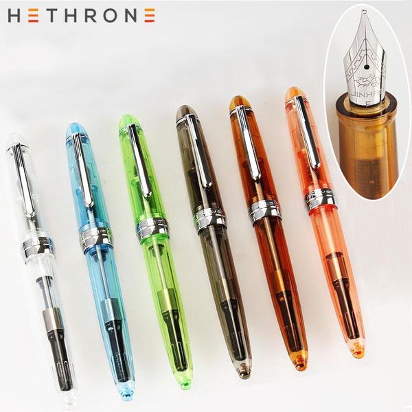 fountain pens hethrone 2021 992 transparent white colour spiral round body office student fine nib pen pluma fuente
fountain pens hethrone 2021 992 transparent white colour spiral round body office student fine nib pen pluma fuente