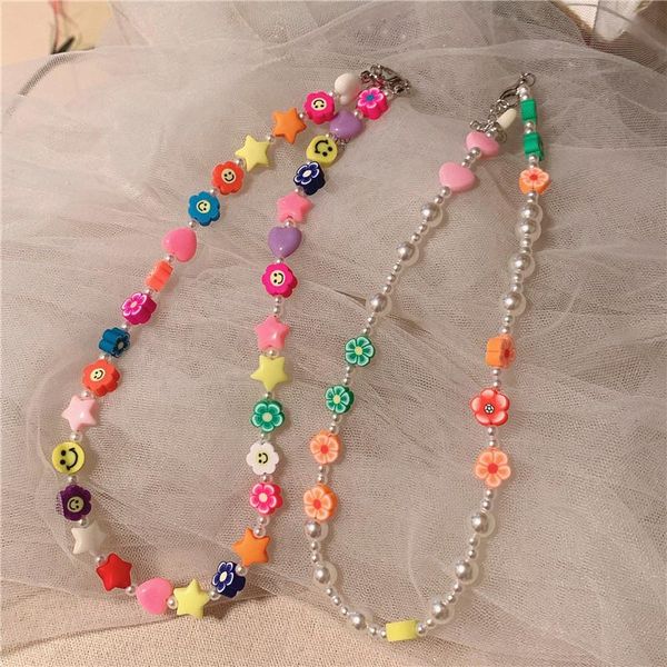 pendant necklaces ladies soft ceramic necklace bohemian style cute flower pearl clavicle, Silver
pendant necklaces ladies soft ceramic necklace bohemian style cute flower pearl clavicle, Silver
