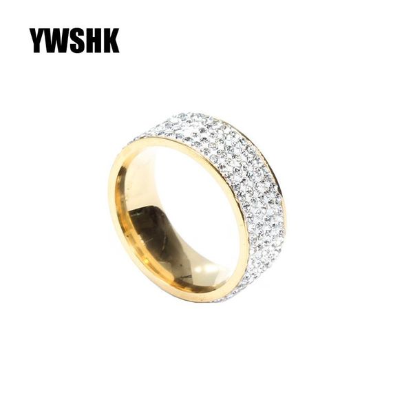 stainless steel jewelry plating five-row diamond ring gift for girlfriend wedding rings, Slivery;golden
stainless steel jewelry plating five-row diamond ring gift for girlfriend wedding rings, Slivery;golden