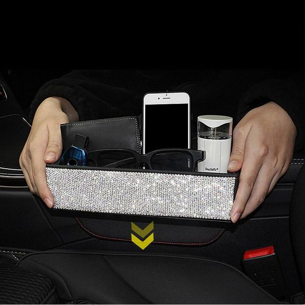 car organizer beautiful bling crystal leather seat side crevice storage bag box for women girls styling interior accessories
car organizer beautiful bling crystal leather seat side crevice storage bag box for women girls styling interior accessories