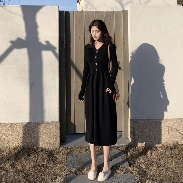 casual dresses black sweater dress women v-neck elegant office knitted female long sleeve korean fashion autumn winter, Black;gray
casual dresses black sweater dress women v-neck elegant office knitted female long sleeve korean fashion autumn winter, Black;gray