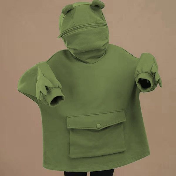 women's hoodies & sweatshirts harajuku women hoodie frog pullover winter sense hooded casual autumn loose doll decoration, Black
women's hoodies & sweatshirts harajuku women hoodie frog pullover winter sense hooded casual autumn loose doll decoration, Black