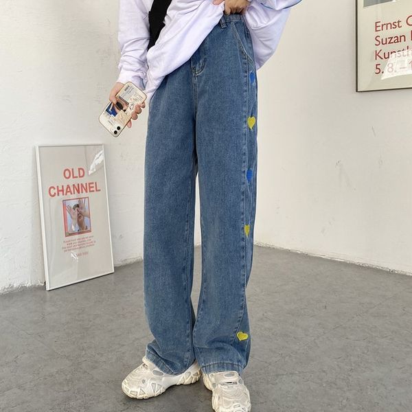 jeans love embroidered by women's high waist straight pants loose 2021 blue wild retro wide-legged retro-legged female breeches
jeans love embroidered by women's high waist straight pants loose 2021 blue wild retro wide-legged retro-legged female breeches