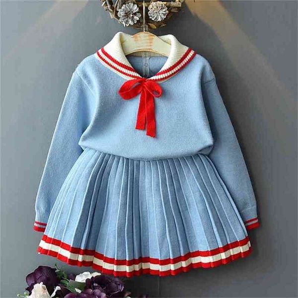 autumn winter children's clothing sets girls college style school student suit knit sweater+ short skirt 2pcs outfits 210625, White
autumn winter children's clothing sets girls college style school student suit knit sweater+ short skirt 2pcs outfits 210625, White