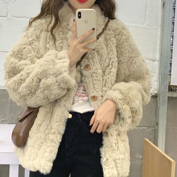 women's jackets fafa lamb coat short autumn and winter korean thickened fur plush top, Black;brown
women's jackets fafa lamb coat short autumn and winter korean thickened fur plush top, Black;brown