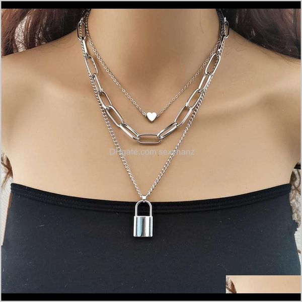 necklaces & pendants drop delivery 2021 jewelry multi layer chain peach heart creative fashion geometric lock pendant necklace 2arz8, Silver
necklaces & pendants drop delivery 2021 jewelry multi layer chain peach heart creative fashion geometric lock pendant necklace 2arz8, Silver