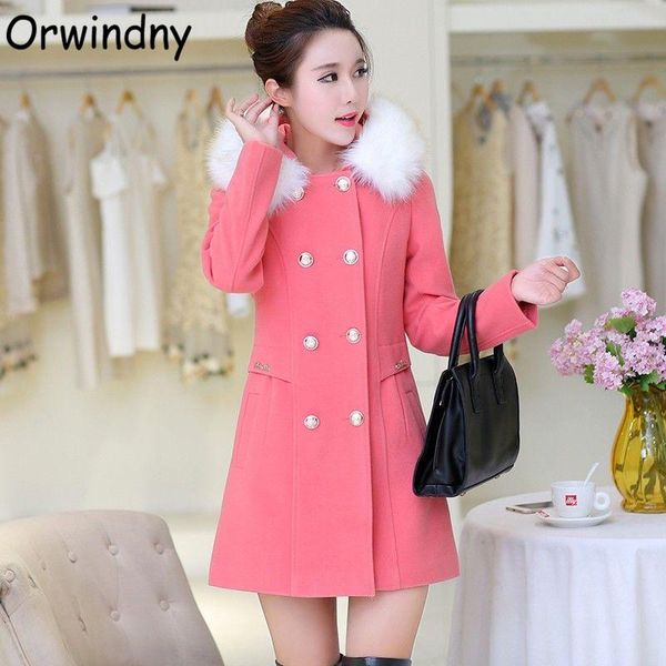 women's wool & blends orwindny fashion coat women slim hooded autumn and winter jacket double breasted clothing high street wear, Black
women's wool & blends orwindny fashion coat women slim hooded autumn and winter jacket double breasted clothing high street wear, Black