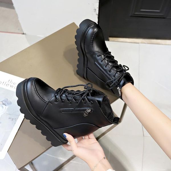 boots women's ankle in the fall and winter, increased wedges, boots, thick bottom, muffin wild warm, Black
boots women's ankle in the fall and winter, increased wedges, boots, thick bottom, muffin wild warm, Black