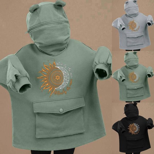 women's hoodies & sweatshirts harajuku women hoodie frog pullover winter hooded casual autumn flower printed loose pocket decoration, Black
women's hoodies & sweatshirts harajuku women hoodie frog pullover winter hooded casual autumn flower printed loose pocket decoration, Black