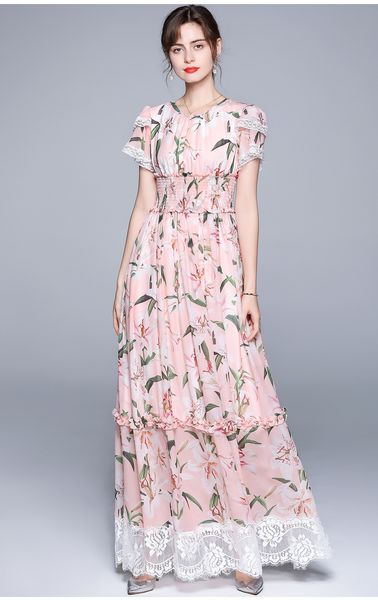 fashion elegant dresses 2021 women's lace and chiffon patchwork printing dresso-neck short sleeve lady's summer casual wear, Black;gray
fashion elegant dresses 2021 women's lace and chiffon patchwork printing dresso-neck short sleeve lady's summer casual wear, Black;gray