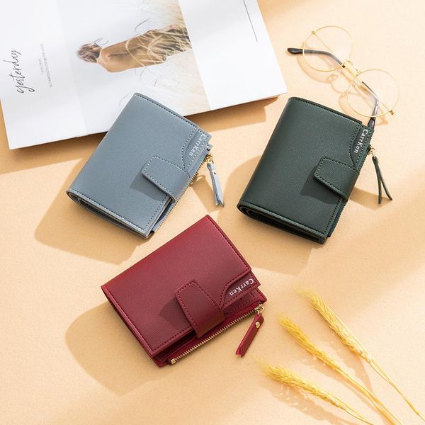 wallets 2021 korean wallet women's short fashion tri fold soft leather multifunction zipper buckle pu coin purse, Red;black
wallets 2021 korean wallet women's short fashion tri fold soft leather multifunction zipper buckle pu coin purse, Red;black