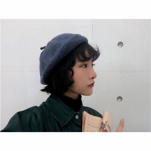 beanies soft wool beret women autumn winter able solid color woolen hat knitted artistic retro 
beanies soft wool beret women autumn winter able solid color woolen hat knitted artistic retro
