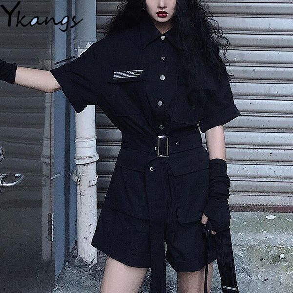 women's jumpsuits & rompers fashion gothic tooling jumpsuit female summer 2021 black high waist short sleeved bodysuit wide leg shorts, Black;white
women's jumpsuits & rompers fashion gothic tooling jumpsuit female summer 2021 black high waist short sleeved bodysuit wide leg shorts, Black;white
