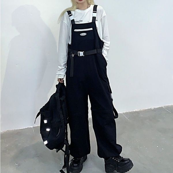 jumpsuits women patchwork pockets sashes chic street oversize 3xl autumn zipper detachable cargo baggy trousers adjusted strap, Black;white
jumpsuits women patchwork pockets sashes chic street oversize 3xl autumn zipper detachable cargo baggy trousers adjusted strap, Black;white