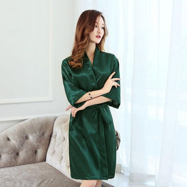 women's sleepwear sanderala night robe party solid summer lingerie kimono loose bathrobe satin bath underwear bride, Black;red
women's sleepwear sanderala night robe party solid summer lingerie kimono loose bathrobe satin bath underwear bride, Black;red