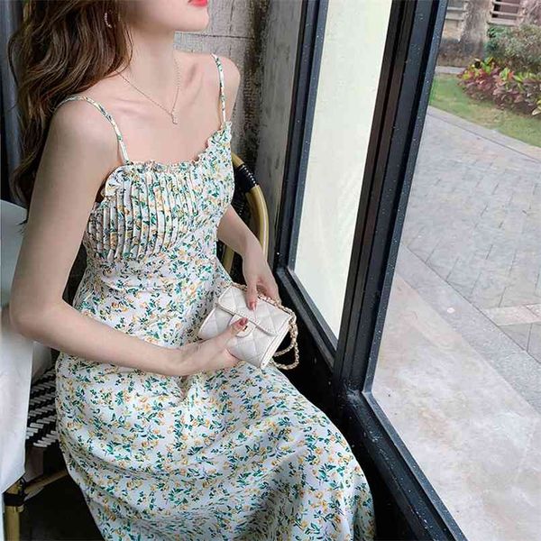floral sling dress female summer korean style pleated high waist chiffon ruffles midi length vestidos mujer sundress 210601, Black;gray
floral sling dress female summer korean style pleated high waist chiffon ruffles midi length vestidos mujer sundress 210601, Black;gray
