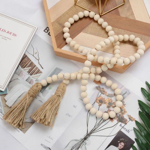 57in natural wooden bead garland farmhouse country decor wall hanging decoration decorative objects & figurines
57in natural wooden bead garland farmhouse country decor wall hanging decoration decorative objects & figurines