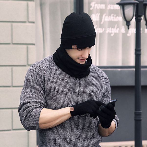thicked winter beanie hat scarf gloves set women men warm plush knitted cap touch screen glove kit for female, Blue;gray
thicked winter beanie hat scarf gloves set women men warm plush knitted cap touch screen glove kit for female, Blue;gray