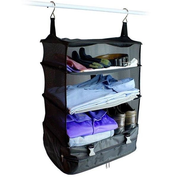storage bags three-layer portable travel bag hook hanging organizer wardrobe clothes rack holder suitcase shelves
storage bags three-layer portable travel bag hook hanging organizer wardrobe clothes rack holder suitcase shelves