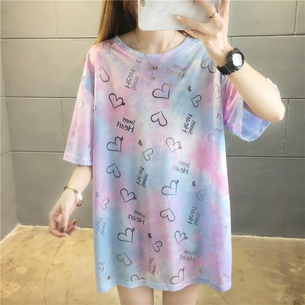 women's t-shirt letter love tie dyed t shirt women korean summer casual loose short sleeve for girls harajuku cotton hollow out, White
women's t-shirt letter love tie dyed t shirt women korean summer casual loose short sleeve for girls harajuku cotton hollow out, White