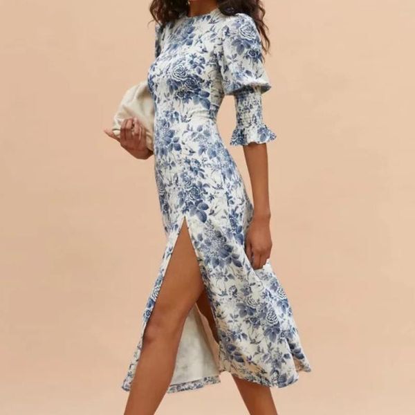 casual dresses 2021 summer o neck boho split fashion party middle length chiffon vintage vestidos floral women holiday slim midi dress, Black;gray
casual dresses 2021 summer o neck boho split fashion party middle length chiffon vintage vestidos floral women holiday slim midi dress, Black;gray