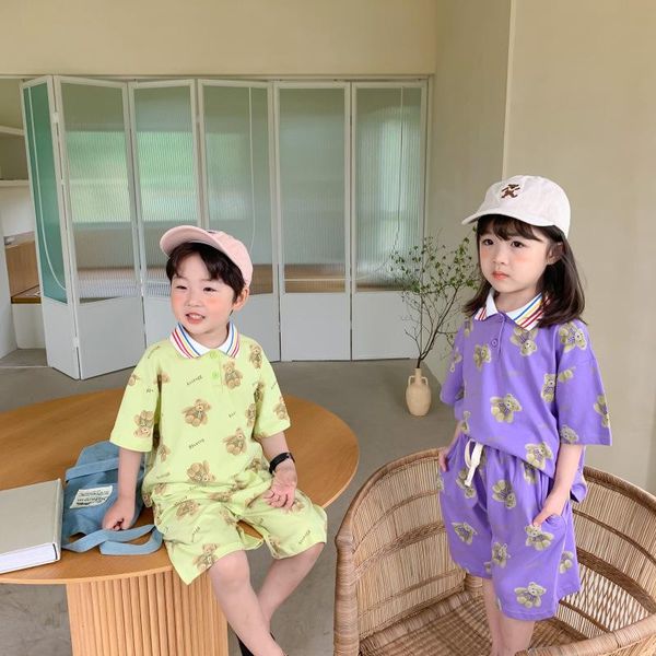 clothing sets korean style summer boys girls cartoon 2pcs children cotton loose turn-down collar short sleeve t shirts shorts clothes set, White
clothing sets korean style summer boys girls cartoon 2pcs children cotton loose turn-down collar short sleeve t shirts shorts clothes set, White