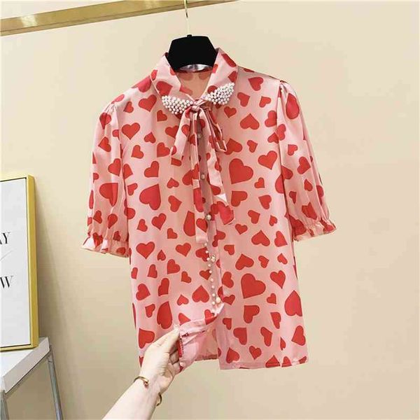 summer fashion womens bow turn down collar beading chiffon shirt short sleeves blouses shirts a2694 210519, White
summer fashion womens bow turn down collar beading chiffon shirt short sleeves blouses shirts a2694 210519, White