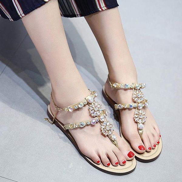 sweet roman summer sandalias colorful crystal band gladiator sandals woman clip toe cutout flipflops mujer bohemian flat shoes, Black
sweet roman summer sandalias colorful crystal band gladiator sandals woman clip toe cutout flipflops mujer bohemian flat shoes, Black