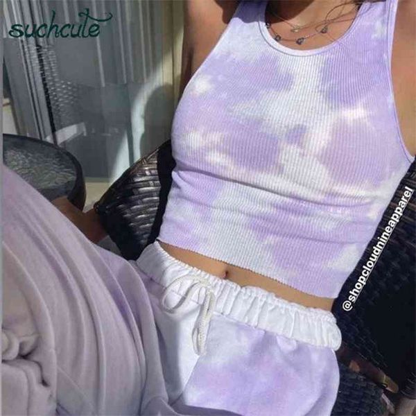 suchcute tie dye female t-shirt tee sleeveless summer gothic streetwear loose casual women outfits 210406, White
suchcute tie dye female t-shirt tee sleeveless summer gothic streetwear loose casual women outfits 210406, White