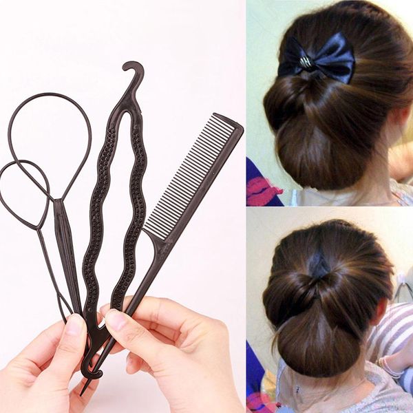 fashion salon 2-4pcs/set women girls ponytail creator plastic loop pony tail clip hair braid accessories maker hair styling tool, Black;brown
fashion salon 2-4pcs/set women girls ponytail creator plastic loop pony tail clip hair braid accessories maker hair styling tool, Black;brown
