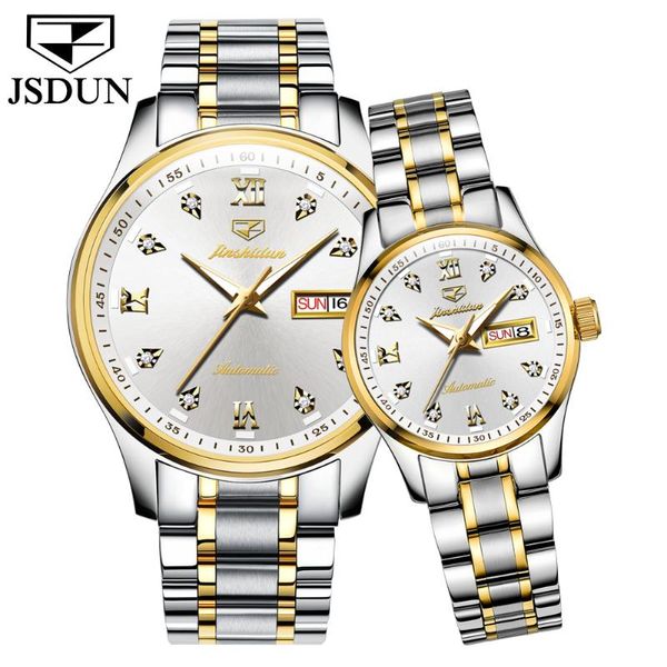 wristwatches jsdun couple watch mechanical ladies men's luxury stainless steel strap date business relogio masculino 8763, Slivery;brown
wristwatches jsdun couple watch mechanical ladies men's luxury stainless steel strap date business relogio masculino 8763, Slivery;brown