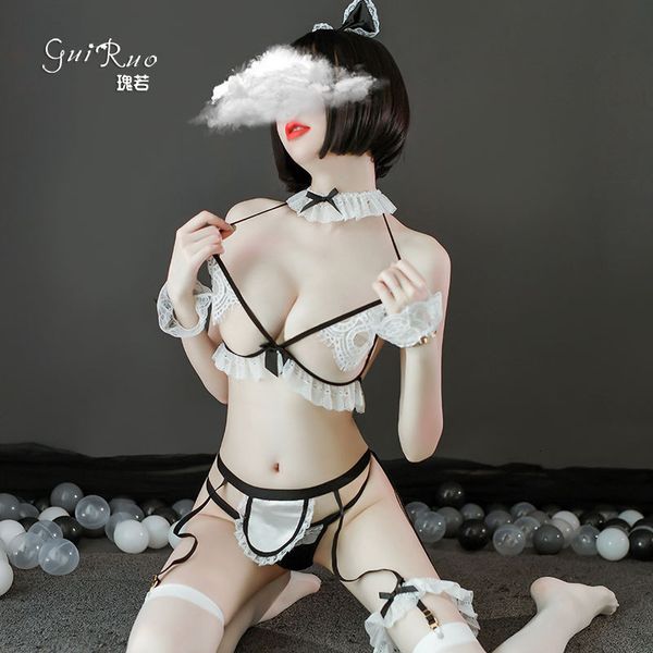 Girl Guiruo Sexy Lingerie Cat Uniform Role Play Sweet Lace Three Point Garter 558, White;black
Girl Guiruo Sexy Lingerie Cat Uniform Role Play Sweet Lace Three Point Garter 558, White;black