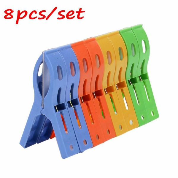 clothing & wardrobe storage 8pcs multi-purpose large clothes clip plastic beach towel pins hangers spring clamp laundry organizer
clothing & wardrobe storage 8pcs multi-purpose large clothes clip plastic beach towel pins hangers spring clamp laundry organizer