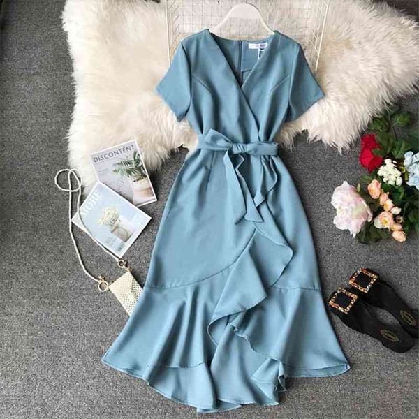 slim asymmetrical fashion v neck summer midi long dress party women bandage irregular casual ruffles elegant vestidos, Black;gray
slim asymmetrical fashion v neck summer midi long dress party women bandage irregular casual ruffles elegant vestidos, Black;gray