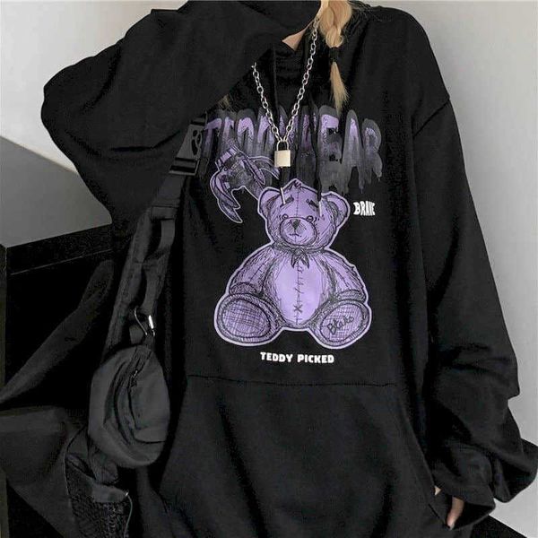 lovers hoodies korean retro bear print hooded sweater loose bf long-sleeved jacket for men women punk kawaii streetwear 210526, Black
lovers hoodies korean retro bear print hooded sweater loose bf long-sleeved jacket for men women punk kawaii streetwear 210526, Black