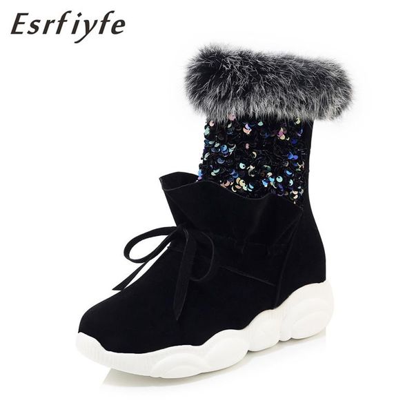 boots esrfiyfe 2021 winter women ankle warm short plush shoes woman solid pu leather/flock thick heels platform ladies, Black
boots esrfiyfe 2021 winter women ankle warm short plush shoes woman solid pu leather/flock thick heels platform ladies, Black