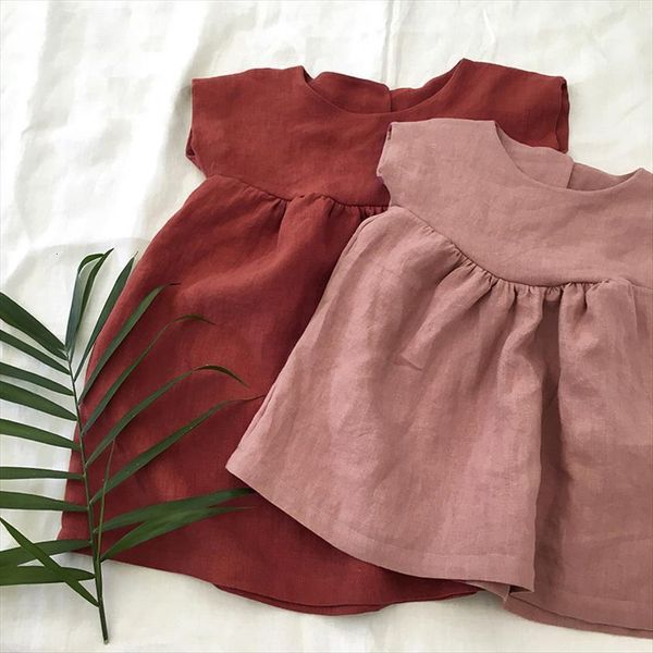girls literary linen summer girl dresses cotton and loose short sleeve ramie princess tz39, Red;yellow
girls literary linen summer girl dresses cotton and loose short sleeve ramie princess tz39, Red;yellow