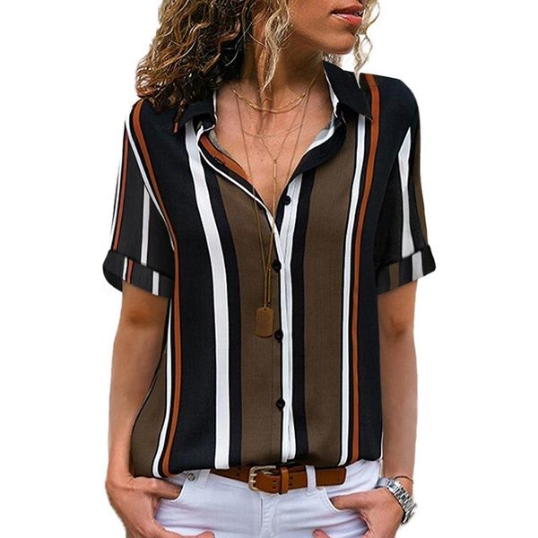 women's blouses & shirts 2021 summer womens cotton short sleeve button striped ladies skirts turn-down collar office lady women loose b, White
women's blouses & shirts 2021 summer womens cotton short sleeve button striped ladies skirts turn-down collar office lady women loose b, White