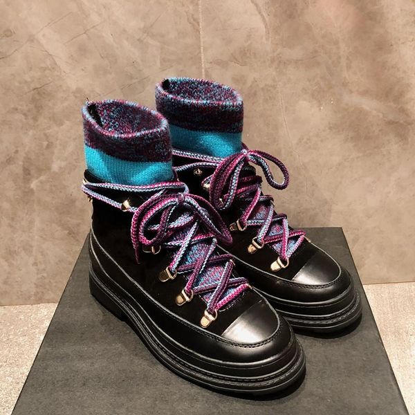 design winter luxury short ankle boots women fashion genuine leather knitted socks thick bottom platform shoes 2021, Black
design winter luxury short ankle boots women fashion genuine leather knitted socks thick bottom platform shoes 2021, Black