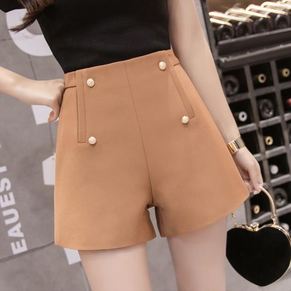 spring summer wide leg womens short high waist pocket double breasted trouser ladies casual slim bottoms femme j100, White;black
spring summer wide leg womens short high waist pocket double breasted trouser ladies casual slim bottoms femme j100, White;black