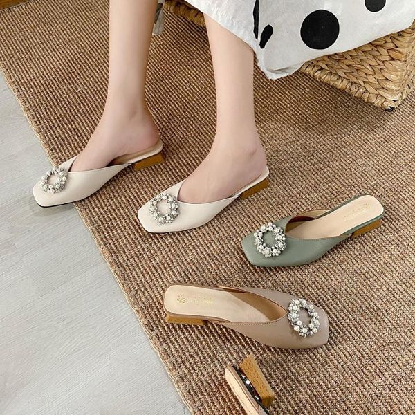 slippers flare beads crystal ring cover toe women solid square wood low heels mules slides outdoor sandals mujer 2021, Black
slippers flare beads crystal ring cover toe women solid square wood low heels mules slides outdoor sandals mujer 2021, Black