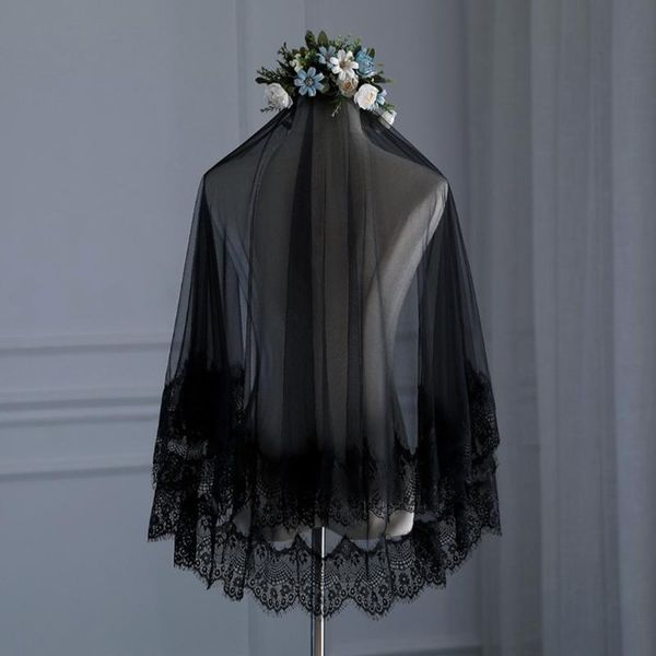 bridal veils wedding veil 1-tier 2-tier short length elegant sheer tulle delicate lace trim black 4 options
bridal veils wedding veil 1-tier 2-tier short length elegant sheer tulle delicate lace trim black 4 options