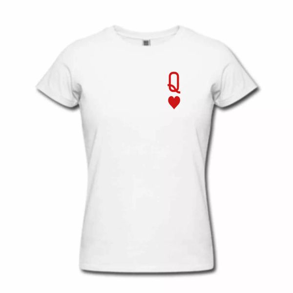 queen of hearts tshirt - ladies womens tattoo playing cards - romantic gift top, White;black
queen of hearts tshirt - ladies womens tattoo playing cards - romantic gift top, White;black