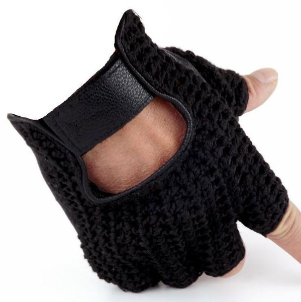 mittens genuine leather semi-finger men gloves half finger sheepskin fashion hand back knitted breathable driving leather gloves, Blue;gray
mittens genuine leather semi-finger men gloves half finger sheepskin fashion hand back knitted breathable driving leather gloves, Blue;gray