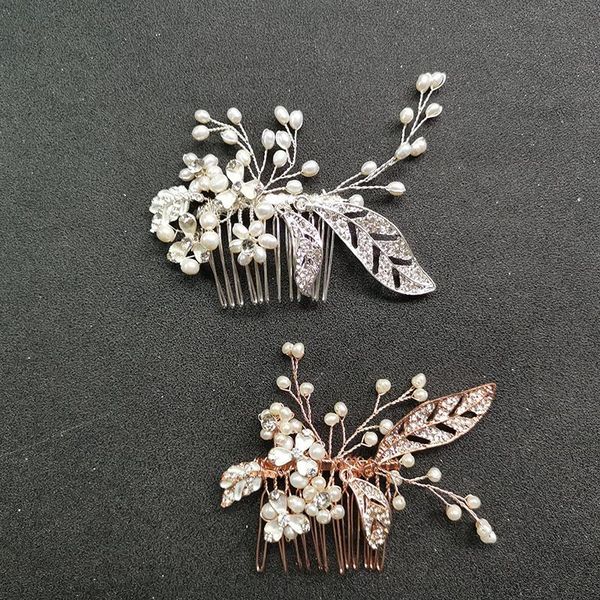 rose gold rhinestones crystal natural pearls floral wedding hair comb bridal accessories bridesmaids women jewelry clips & barrettes, Golden;silver
rose gold rhinestones crystal natural pearls floral wedding hair comb bridal accessories bridesmaids women jewelry clips & barrettes, Golden;silver