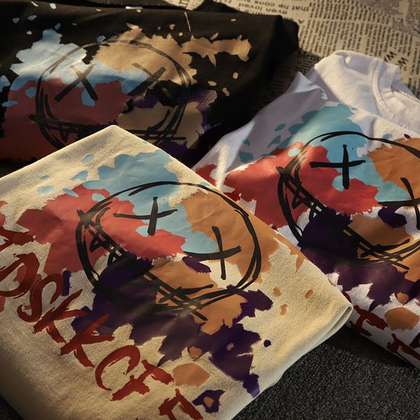 harajuku chic short sleeve t-shirt for women in summer 2021, White;black 
harajuku chic short sleeve t-shirt for women in summer 2021, White;black