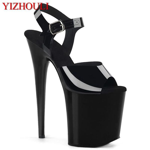 boots 20 cm transparent vamp heels, 8 inch lacquered stiletto sandals/pole dancing model stage show sandals, Black
boots 20 cm transparent vamp heels, 8 inch lacquered stiletto sandals/pole dancing model stage show sandals, Black