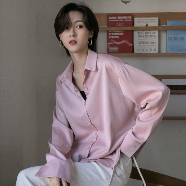 women's tanks & camis satin woman shirts turn down collar long sleeve solid color loose spring female satins blouses 4 colors jnw5, White
women's tanks & camis satin woman shirts turn down collar long sleeve solid color loose spring female satins blouses 4 colors jnw5, White