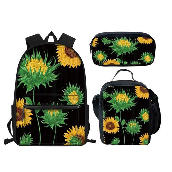 school bags 16 inch 3 pcs/set sunflower backpack kids boys girls shoulder daily teenager student college mochila
school bags 16 inch 3 pcs/set sunflower backpack kids boys girls shoulder daily teenager student college mochila